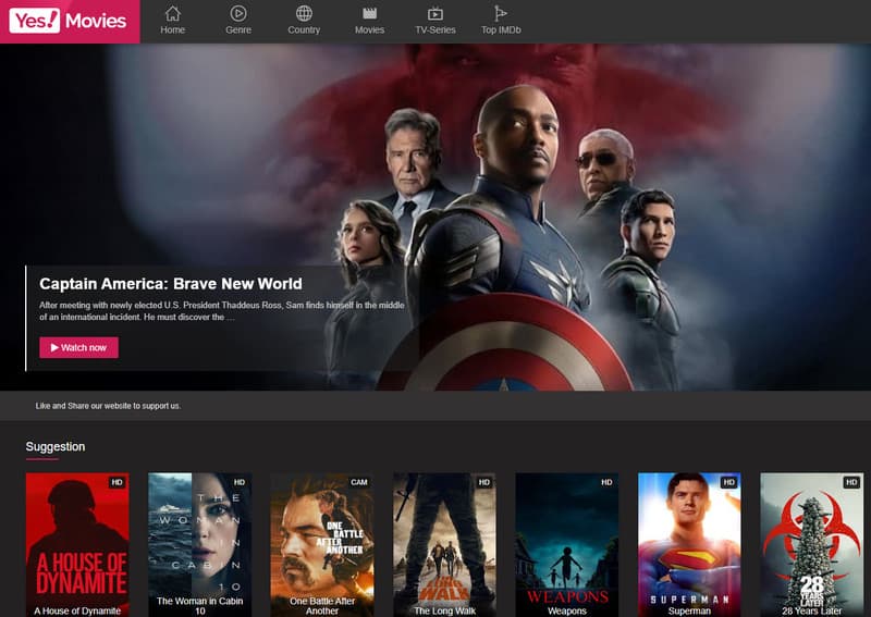 Yesmovies 123movies 代替サイト