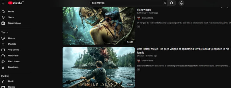 YouTube 123movies 代替サイト