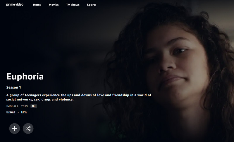 Amazonで『Euphoria』を観る