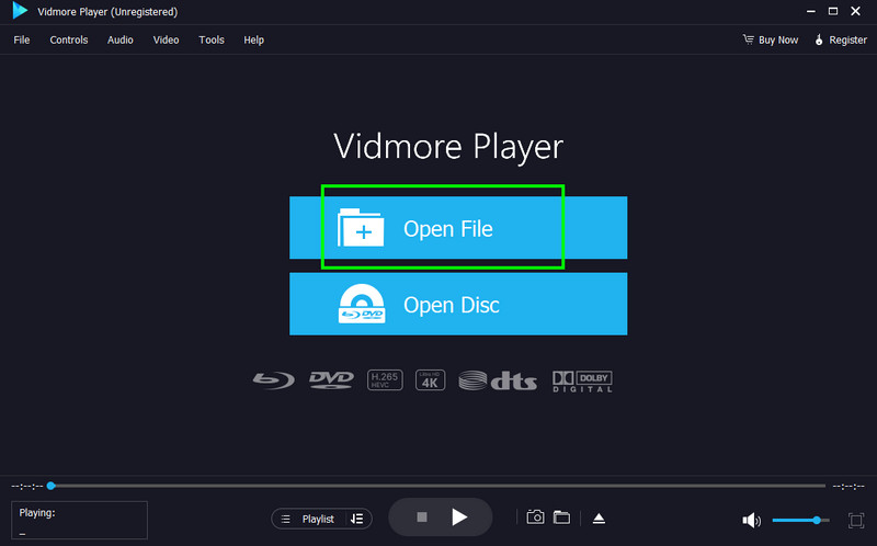 ファイルを開いて『Euphoria』をVidmoreに追加